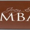 Chocolate Family Established Sign with tan monogram letter and off white family name and established year